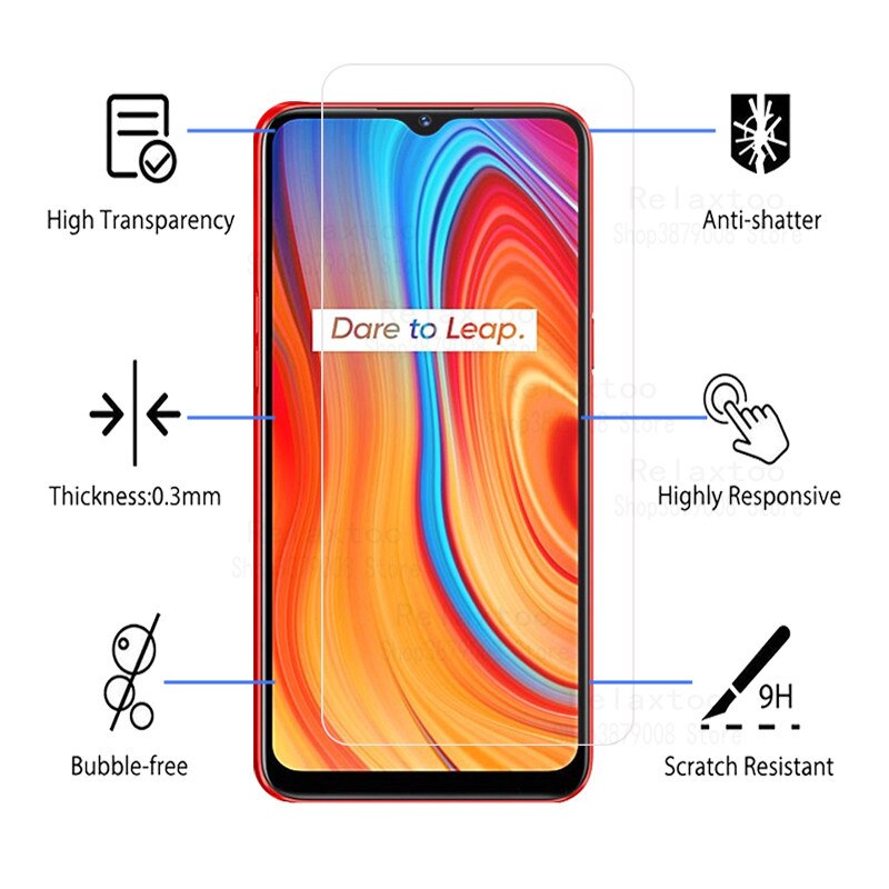 realme c 3 glass 2in1 camera protectors for oppo realme realmi real mi c3 3c c 3 phone screen film cover realmec3 6.5'' fundas