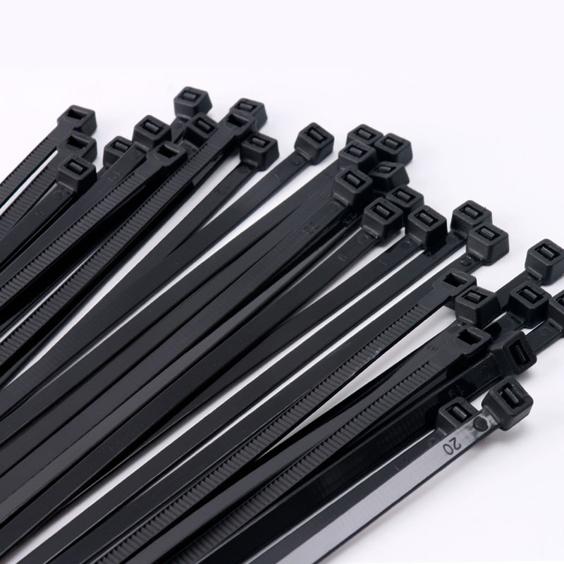 Brida de nailon de plástico autoblocante, 100 Uds., anillo de sujeción de brida de cable negro 5x300, brida de cable 4x200, envolturas con cremallera, juego de bridas de nailon