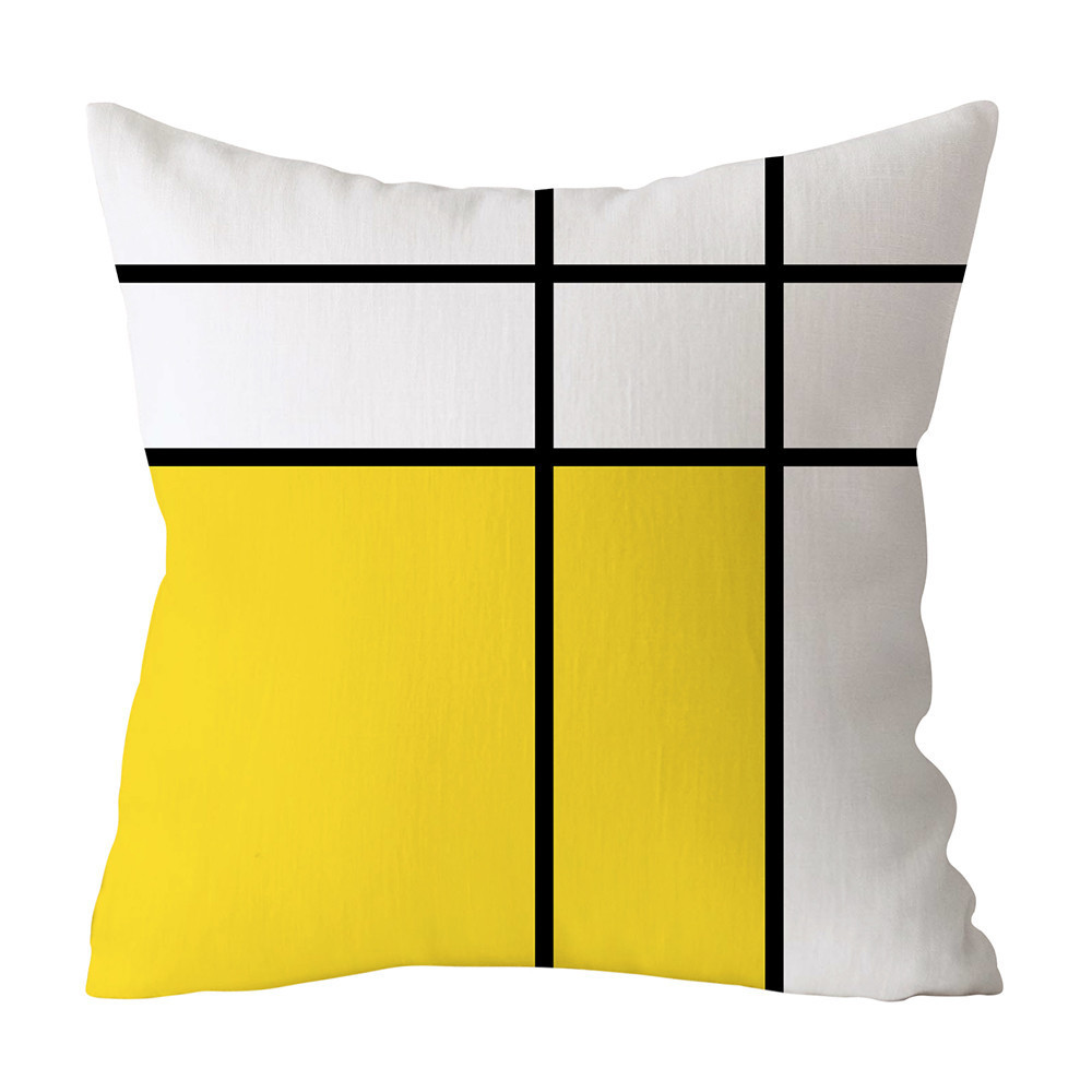 Geel Polyester Geometrische Kussen Ananas Kussen Decoratieve Kussen Voor Sofa Diy Gedrukt Kussen Seat Stoel Kussen: N10919E