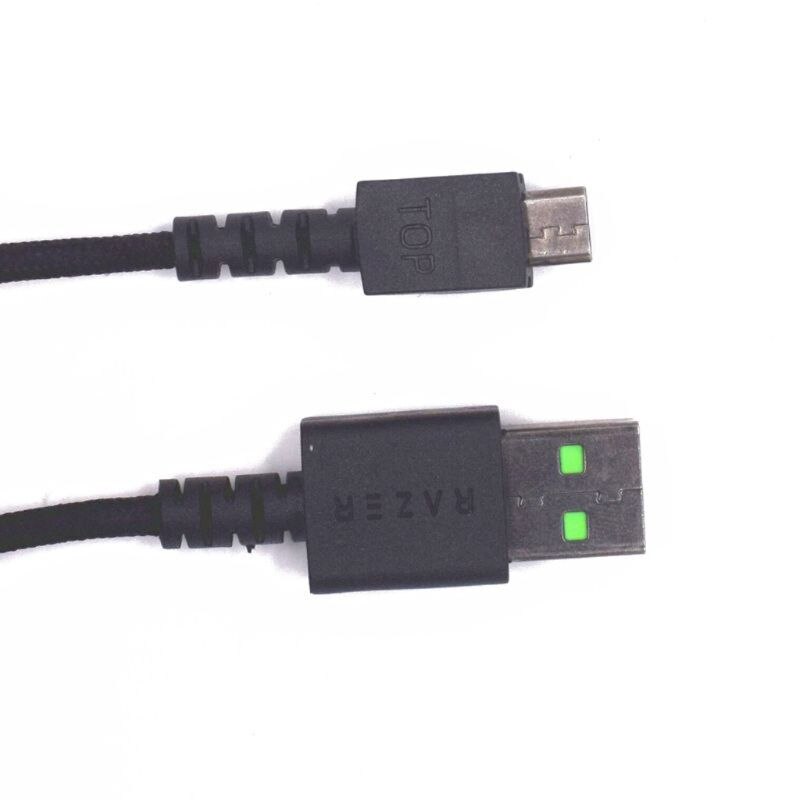 Durable Nylon Braided USB Mouse Cable Line for Razer Mamba Wireless Mouse Charger Data Cable USB Cable Short Mouse Fast Charging