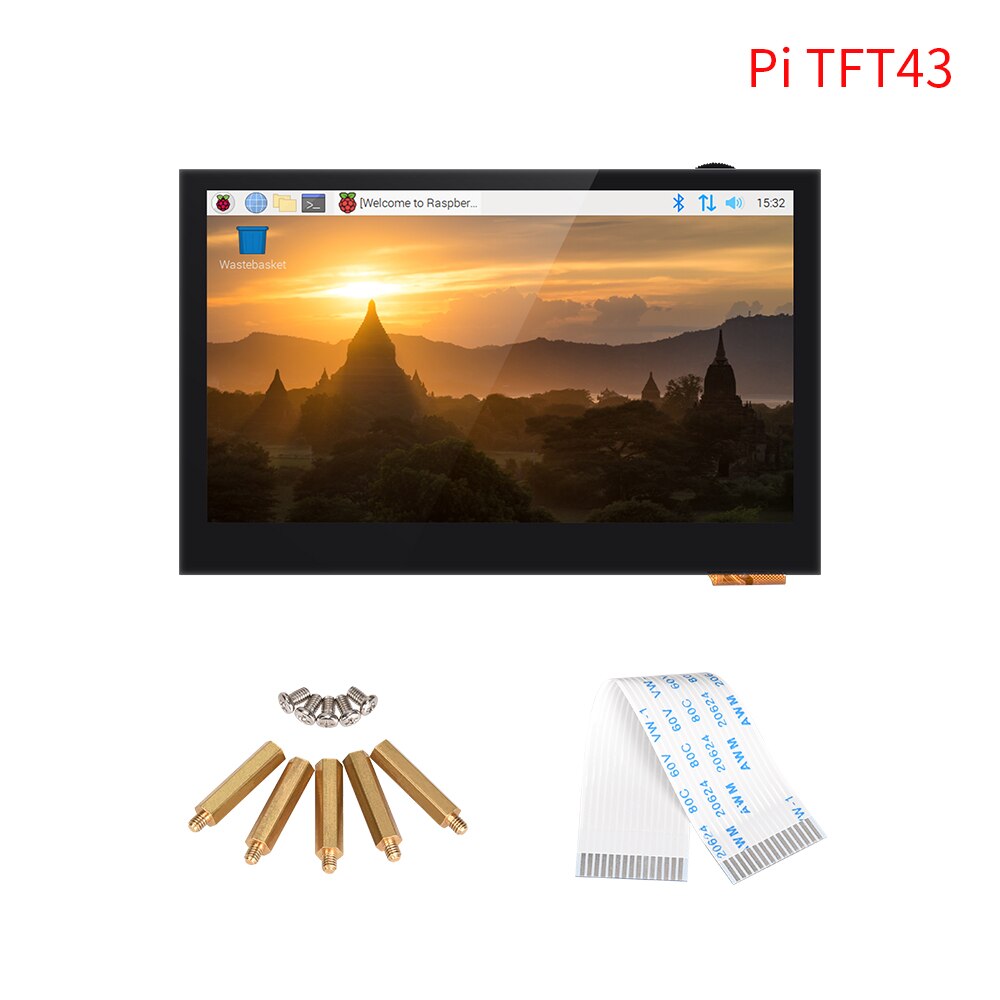 BIGTREETECH-pantalla táctil PITFT50 V2.0 PITFT70 PI TFT43, piezas de impresora 3D, pantalla LCD DSI, para Octoprint Raspberry Pi 4 3B Plus 2B: PITFT43 V2.0
