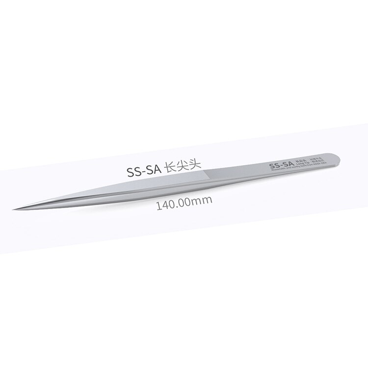 Pinzas MEGA-IEDA Reparación de teléfono de acero inoxidable no magnético de alta dureza 00-SA SS-SA 7-SA pinzas rectas/curvas multifunción: SS-SA