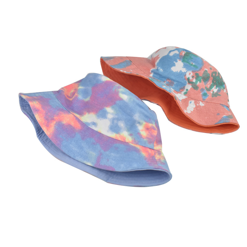 Adult Bucket Hat Fisherman Hat Fishing Hat Colourful Graffiti Bob Caps Hip Hop Tie Dye Gorros Men Women
