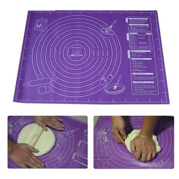 1pcs Silicone Kneading Pad Large Size with Scale Baking Mat for Rolling Dough Pizza Non-Stick Maker Holder Kitchen Tools