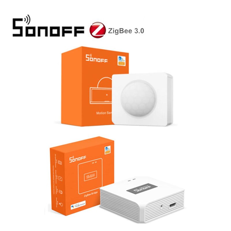 SONOFF-interruptor inalámbrico Zigbee ZBBridge, Sensor de temperatura, Sensor de movimiento, puerta, Dongle, para Alexa, Google Home, SNZB-01, 2, 3, 4: Bundle 4