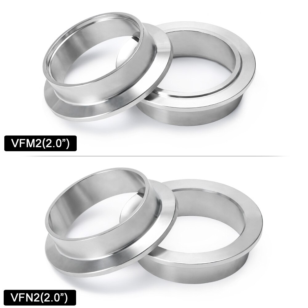 2 Inch 50mm V-Band Clamp Flange Male and Female Flange Turbo Downpipe Wastegate V-band Turbo Exhaust Pipes Car Accessories