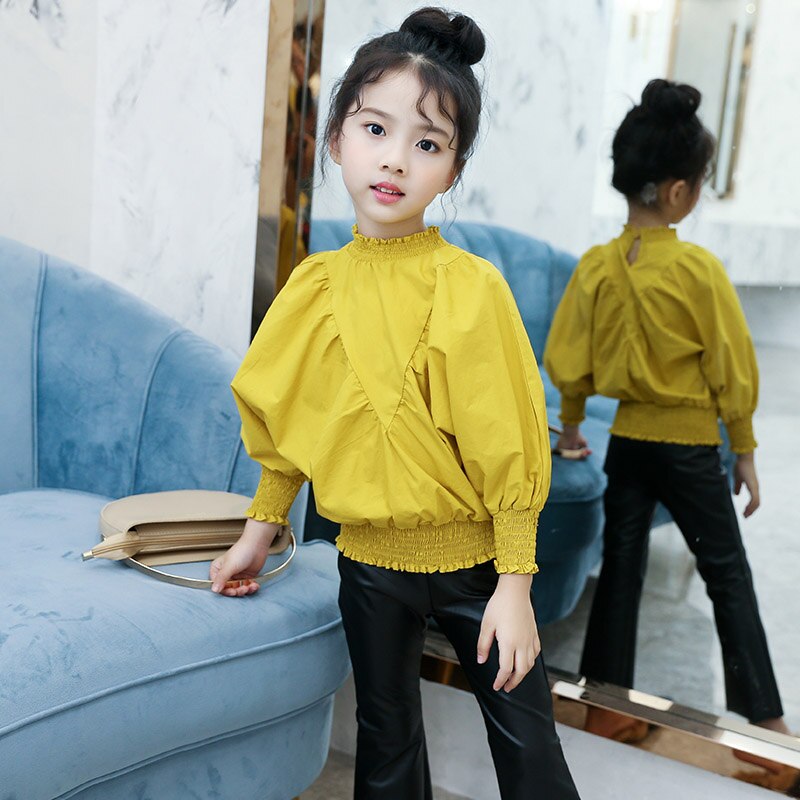 Blusa blanca de verano para niñas, ropa para niñas, 8 3 5 10 12 años, Blusa de manga larga para niñas, tops para niños, 7 seconds fish: yellow / 4 años