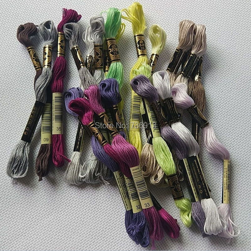From 01 To 35 DMC Colors Cross Stitch Floss Yarn Thread