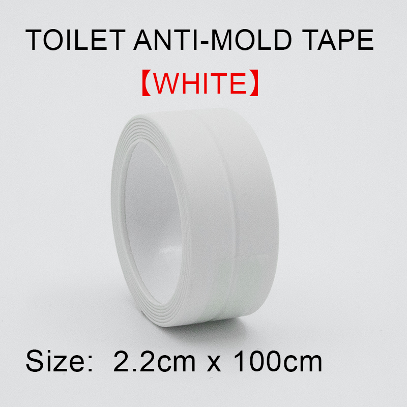 Beautiful Seam Stickers Kitchen Stickers Waterproof And Oil-proof Bathroom Sink Sink Mildew-Proof And Moisture-Proof Stickers To: White2.2x100cm