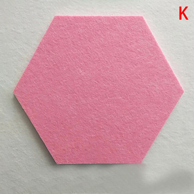 Hexagon Pad Cork Board/Pin Board 1 Pc Colorful Wall Tiles Memo Felt Board For Wall Stickers Home Decors: K