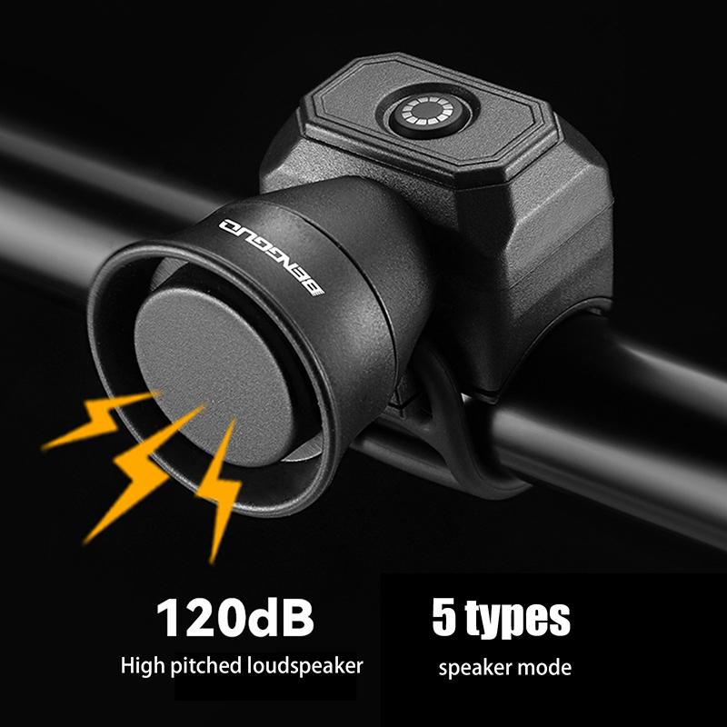 Sykkel elektrisk ringeklokke sykkel usb-lading horn terrengsykkel advarsel sikkerhetsring vanntett ringeklokke sykkeltilbehør