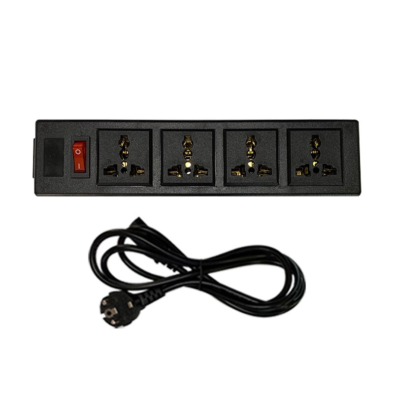 universell 4- -biter stikkontakt  c14 -kontakt med bryter oss au uk italia sør-afrika india pdu-kontakt med  c13 strømkabler 1.5m
