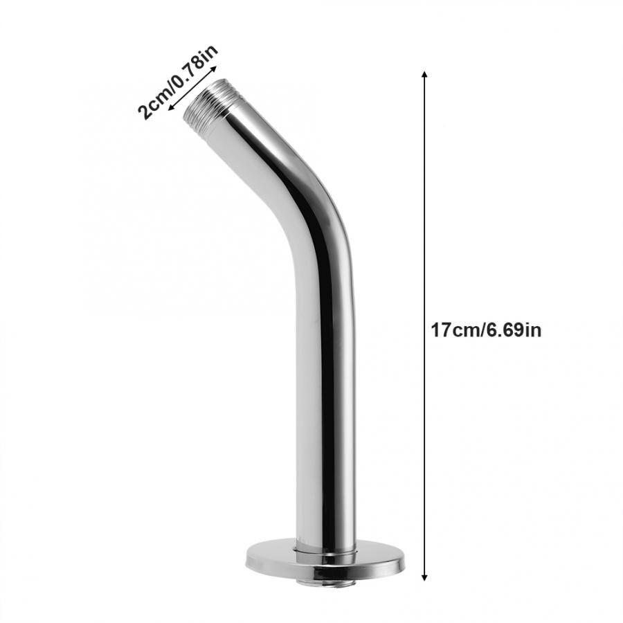 Bruser forlænger 6 '' rustfrit stål rund top bruser arm rør vægmontering til badeværelse loft bruser douche