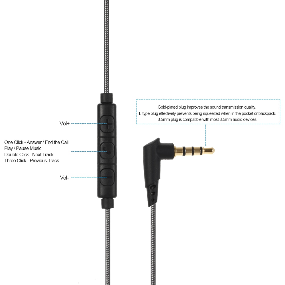 Aggiornamento MMCX Cavo con Microfono per Shure SE215 SE315 SE425 SE535 SE846 UE900 Cuffia Auricolare Staccabile Cavo di Ricambio