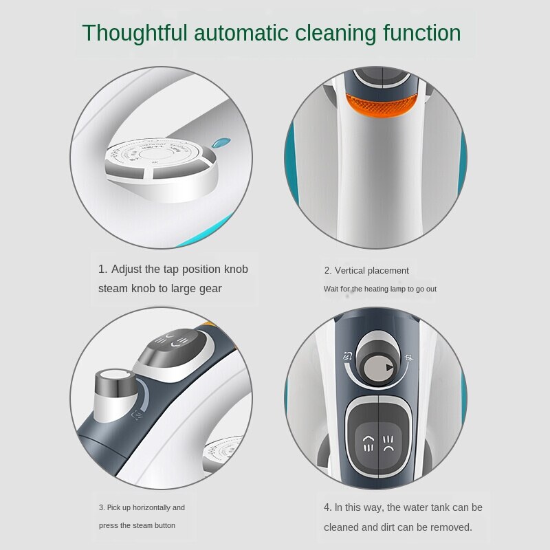 Elektriskt strykjärn ånga hängande strykmaskin 1600w keramisk bottenplatta automatisk rengöring hushåll handhållen mini steam clean
