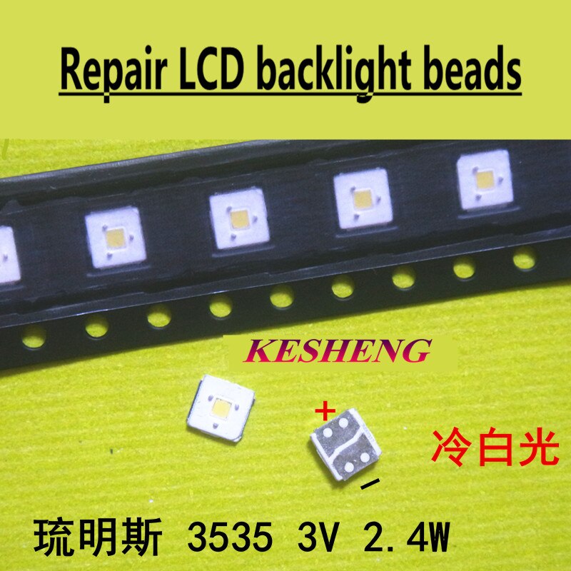 Lumen Led Backlight Flip Chip Led 2.4 W 3 V 3535 Koel Wit 153LM Voor Samsung Led Backlit Lcd Toepassingen 300 Pcs