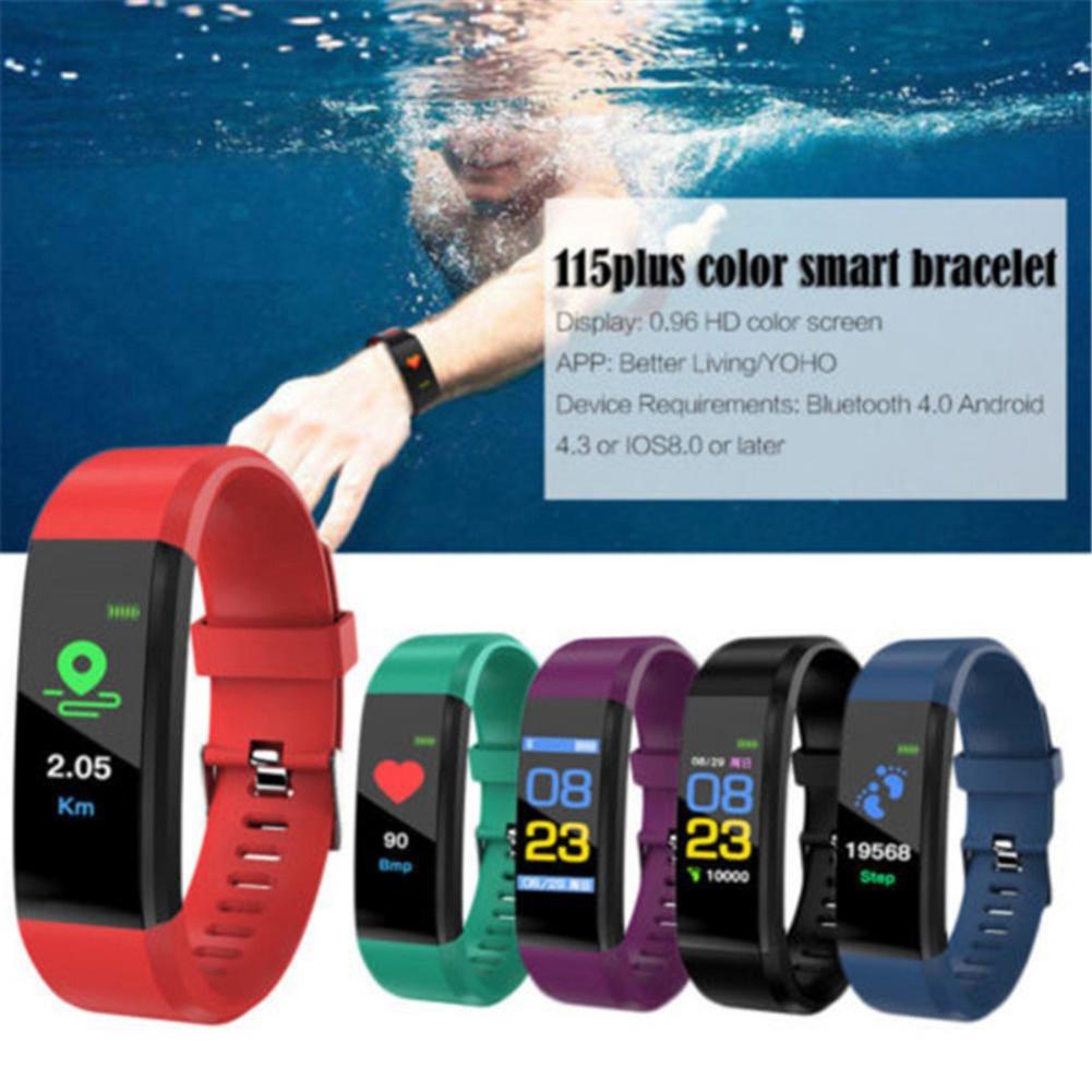 ID115 Plus Oled Kleurenscherm Hartslag Bloeddrukmeter Fitness Waterdicht Oplaadbare Smart Armband Voor Xiaomi Iphone