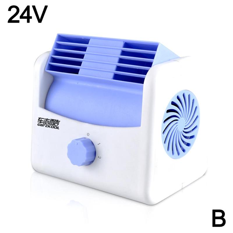 DC12V / 24V Draagbare Auto Vrachtwagen Voertuig Luchtkoeling Ventilator Laag Geluidsniveau Stille Koeler Fan 2 Speed Airconditioning voor Auto/Suv/Atv: 24v