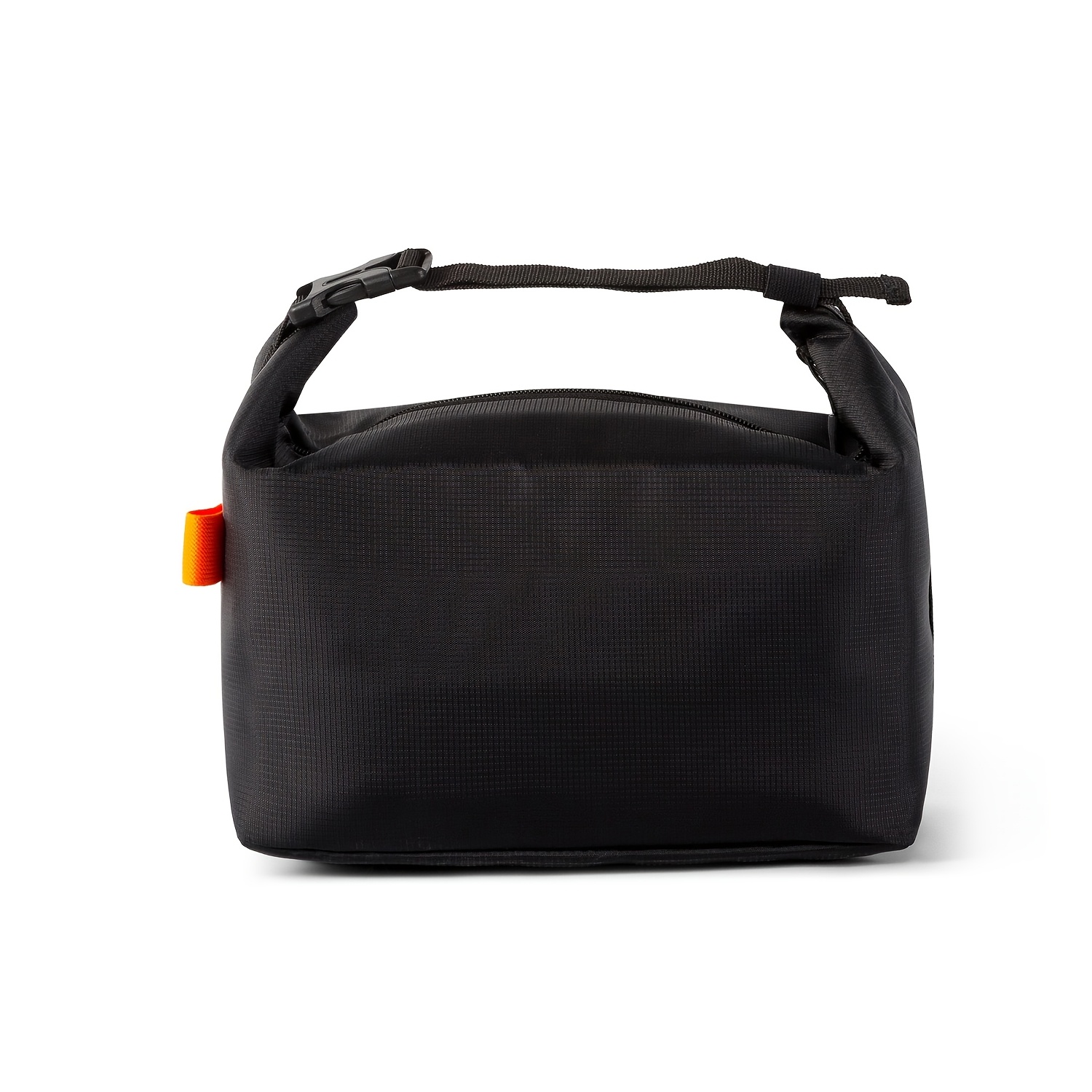 Große Tragbare Isolierte Kühltasche aus Aluminium mit Reißverschluss für Wärmeerhaltung, draussen-Camping, Reisen und Tägliche draussen-Ausstattung: schwarz