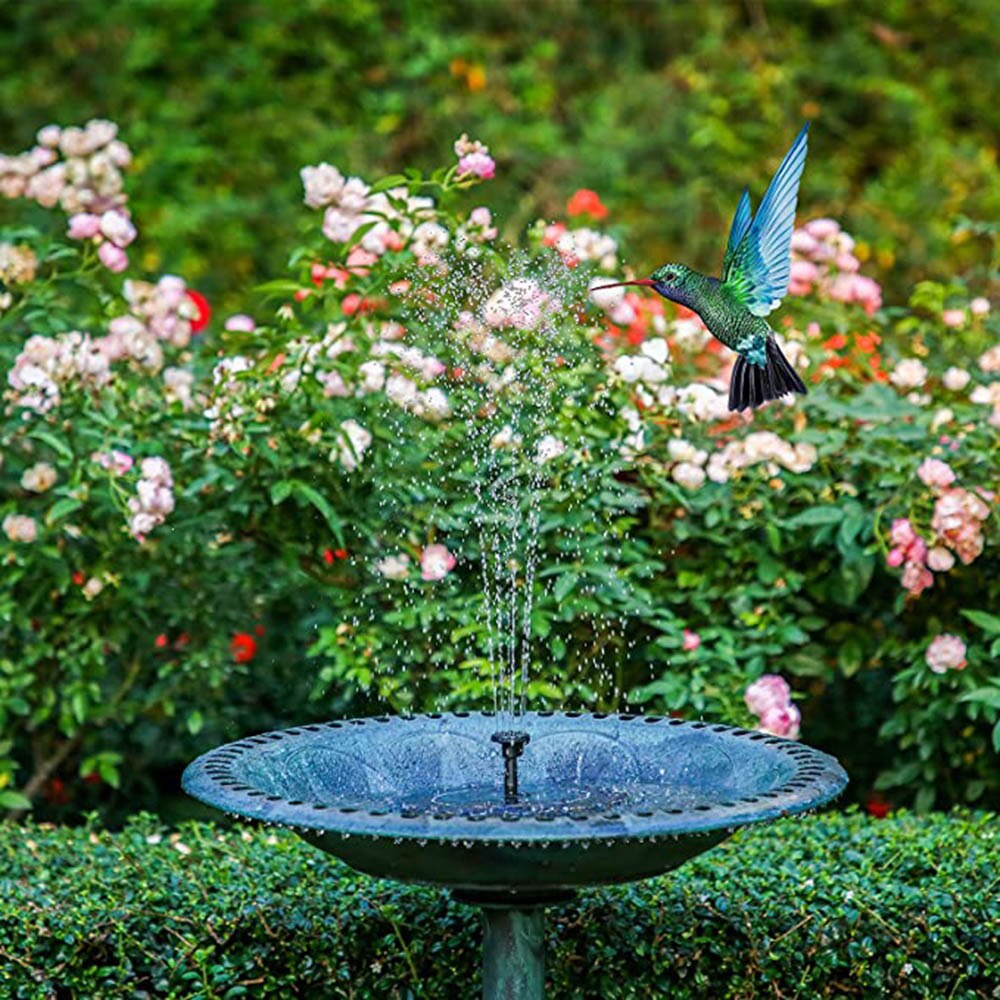 Mini Solar Water Fountain Pool Waterfall Fountain Garden Decoration Outdoor Bird Bath Solar Powered Floating Water Courtyard