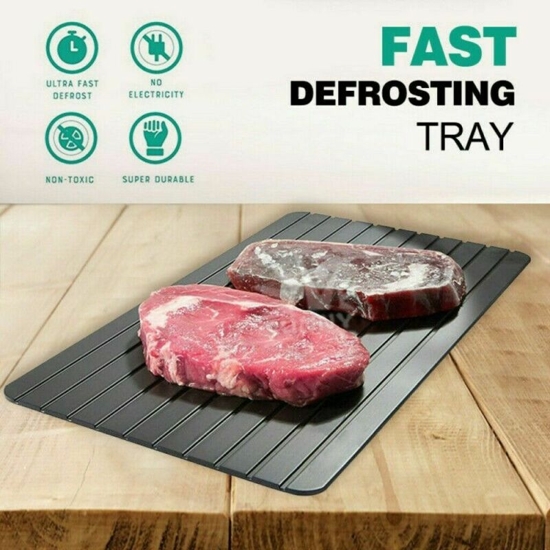 Kitchen Defrosting Trays Rapid Defrosting Tray Thaw Board Meat Frozen Food Non Stick Plate