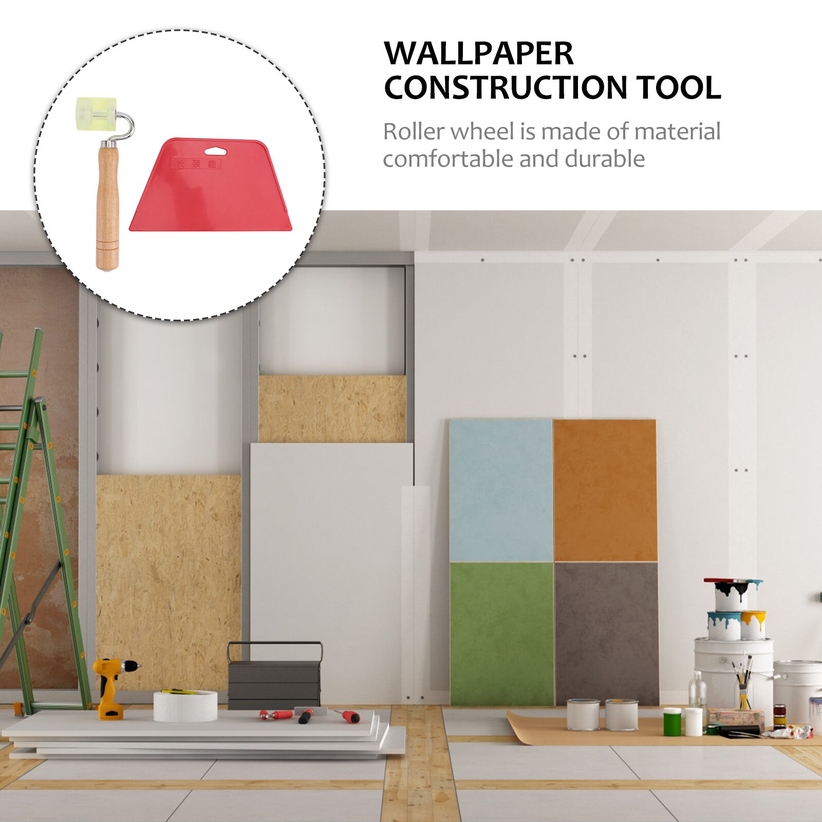 Wallpaper Seam Roller wooden Home Decoration Wall Paper Seamed DIY Tool Wallpaper Construction Tools