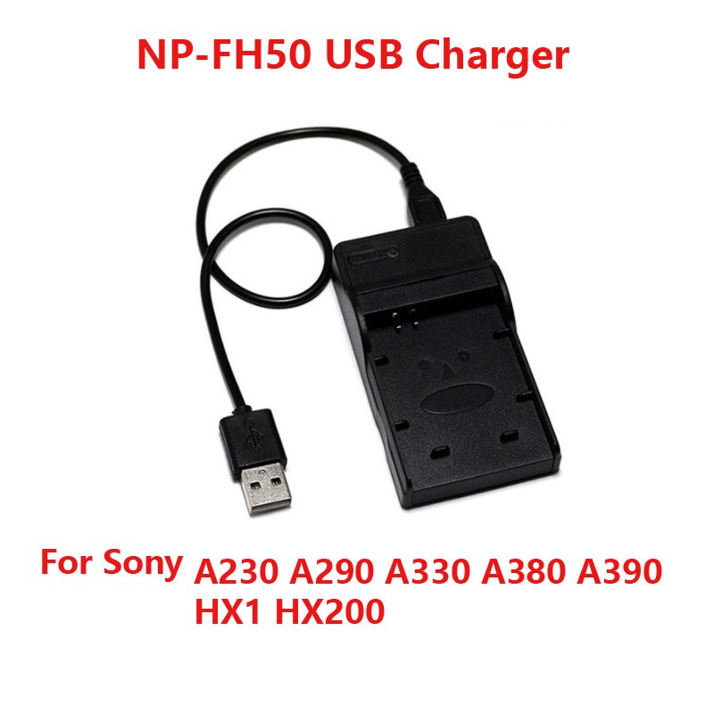 Usb-poort Digitale Camera Batterij Oplader Voor Sony NP-BN1 NP-BX1 NP-F550 NP-FH50 NP-FH100 NP-FR1 NP-FW50 NP-FZ100 NP-BD1 FD1: NP-FH50