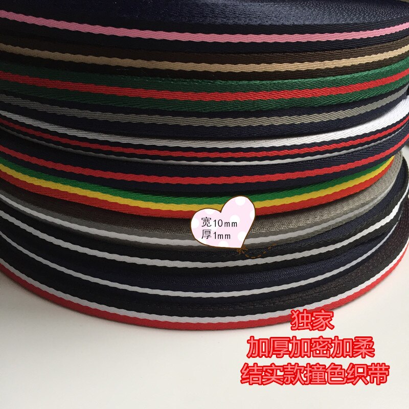 1 cm de alta qualidade fio macio tingido faixa webbing. Acessório da fita de costura diy, colhedor das decorações da roupa, corda da embalagem do presente