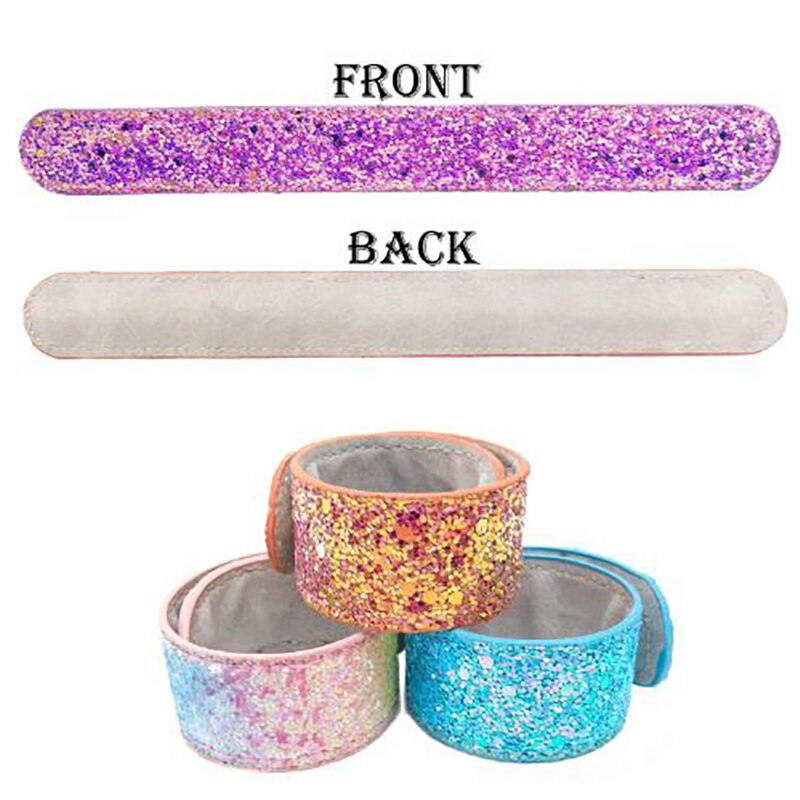 2Pcs Magic Sequins The Mermaid Reversible Sequin slap Bracelets bracelet for girls girl party favor Christmas