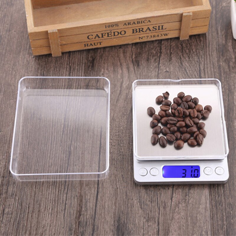 1Kgx0.1g Digital Kitchen Scale Mini Pocket Electronic Gram Balance Weight Stainless Steel Precision Jewelry Gold Food Scales