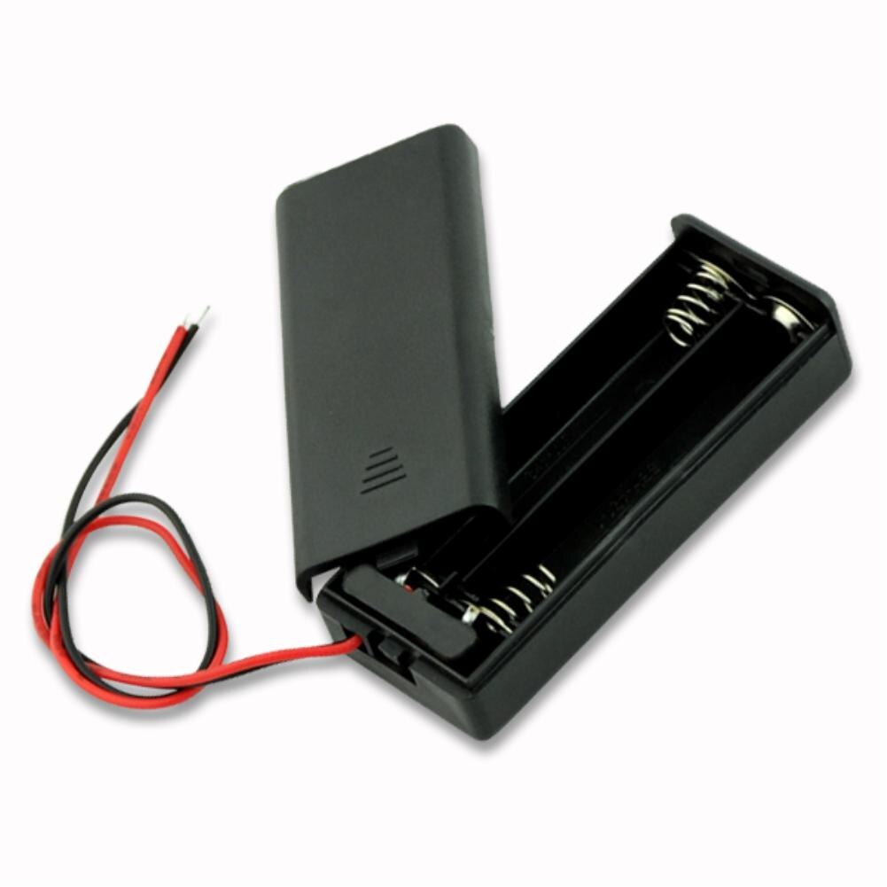 Ycdc svart 2 aaa batterihållare box väska med strömbrytare 2 xaaa 3 xaaa 4 xaaa batterihållare box väska med switch