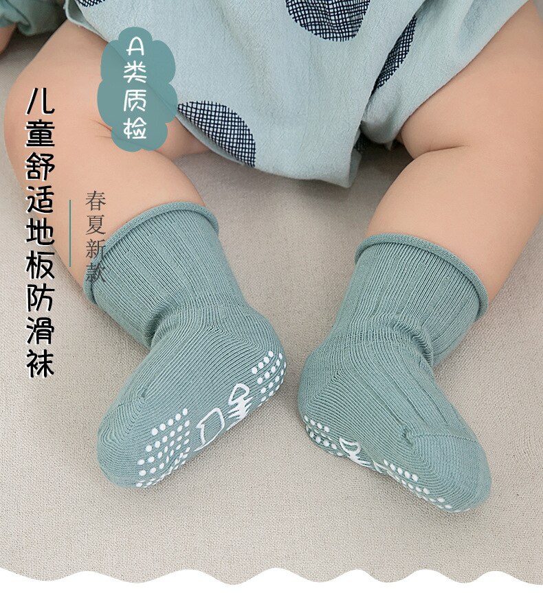 3 Paren/partij Pasgeboren Baby Katoenen Sokken Anti-Slip Medium Buis Sokken Peuter Meisjes Jongens Kous Herfst Winter Katoen Accessoire