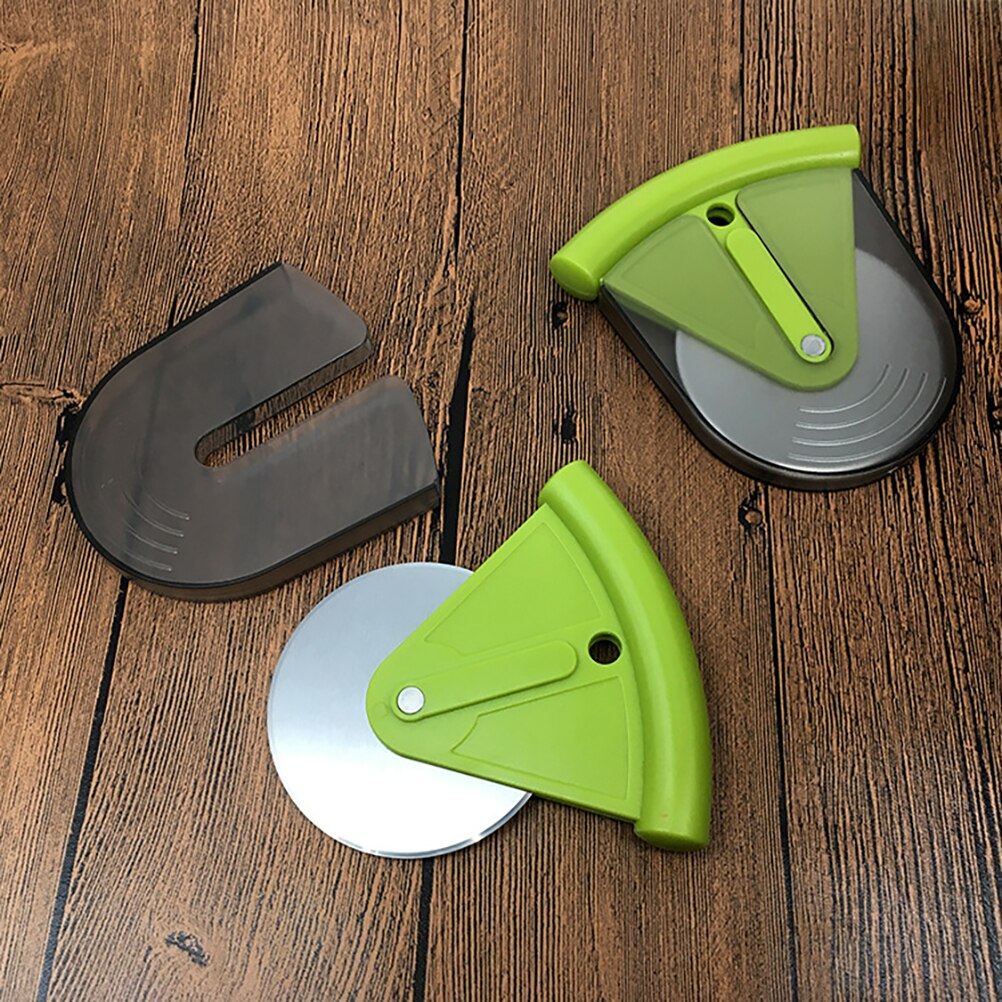 Stainless Steel Pizza Cutter Pizza Wheel Cutter With Cover Wheel Slicer Roller Dough Pizza Slicer Cutter Baking Accessories