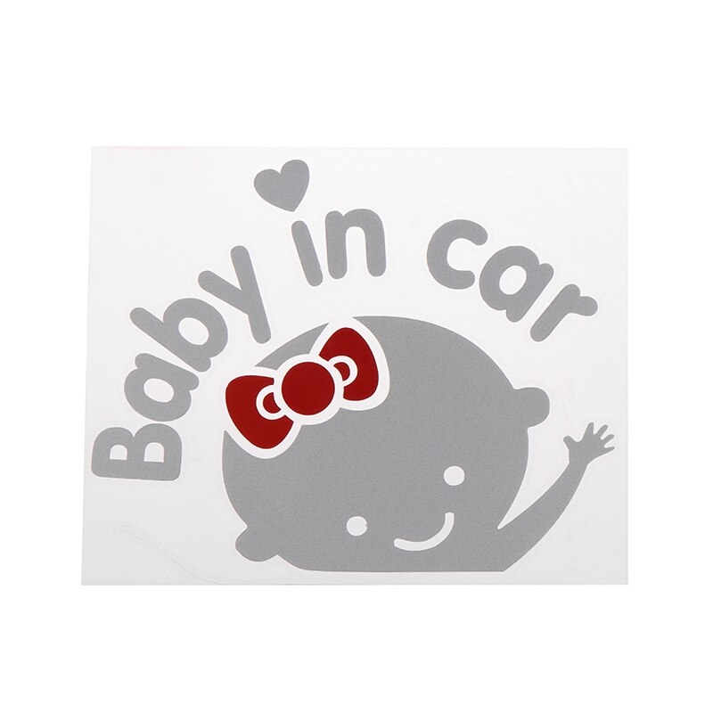 Cartoon Auto Stickers, Reflecterende Vinyl Styling Baby In Auto Warming Auto Sticker ,Baby Aan Boord Reflecterende Muursticker: WT