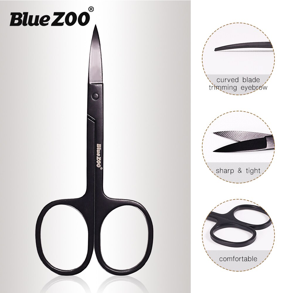 Tijeras para cejas, pestañas y cejas recortador de, tijeras para el pelo de la nariz, tijeras de manicura de acero inoxidable, cortador, herramientas para maquillaje de uñas