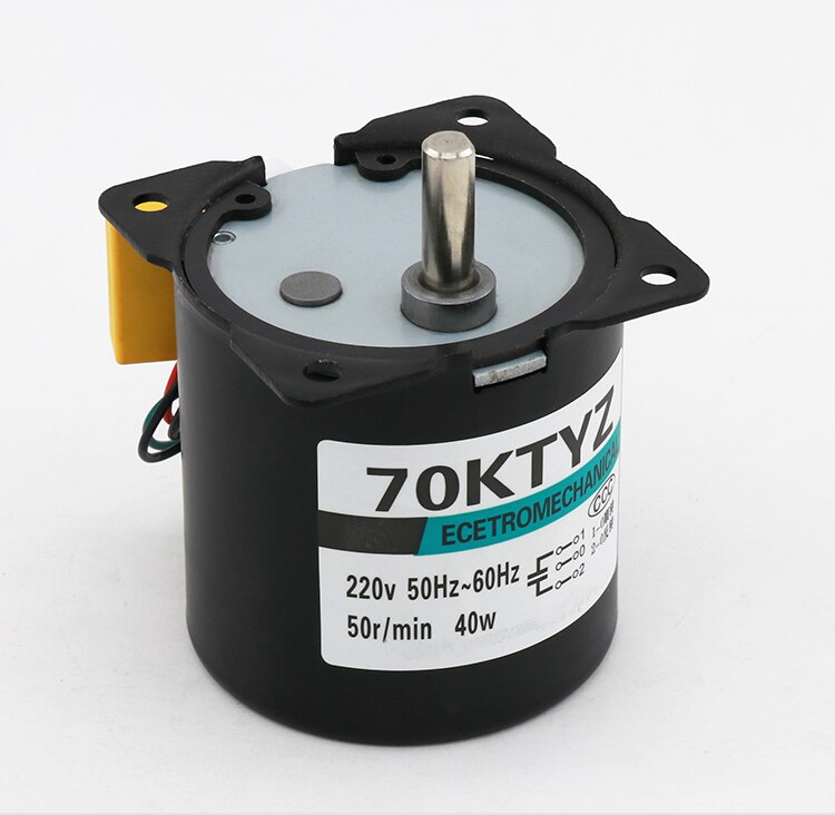 220V AC 40W Gear Motor 70KTYZ Permanent Magnetic Synchronous Motor 2.5RPM 5RPM 10RPM 15RPM 20RPM 30RPM 40RPM 50RPM 60RPM