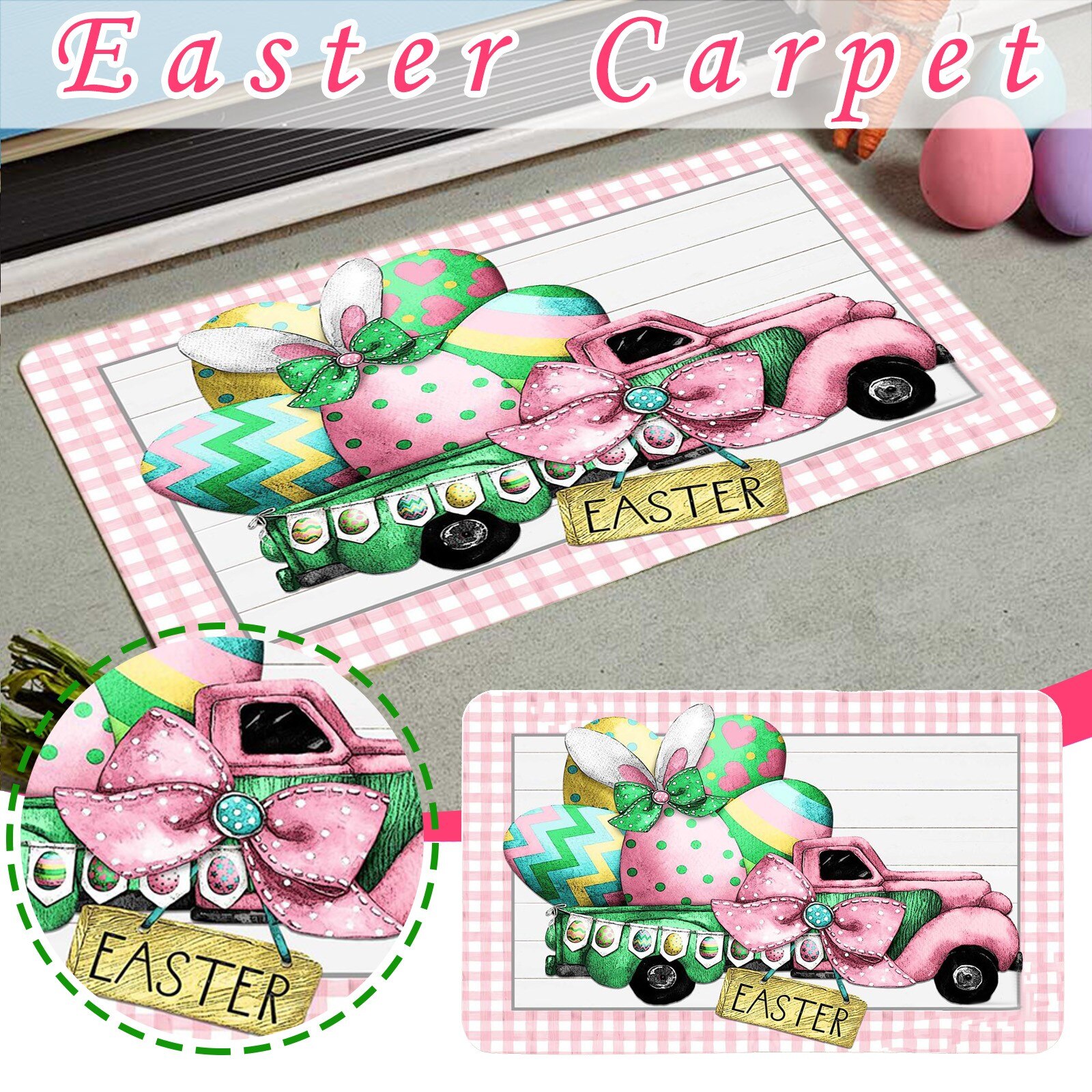 El día de Pascua felpudos de Bienvenido a casa decoración de alfombras alfombra habitación CarpetSupport y . Exclusivo.: C