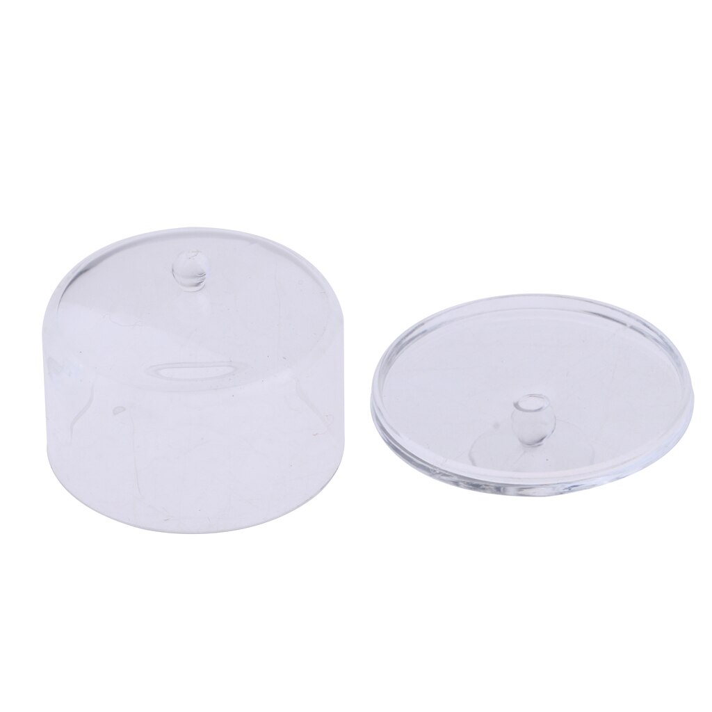 1/12 Dollhouse Acrylic Cake Display Plates with Cover Tableware DIY Accessories #1