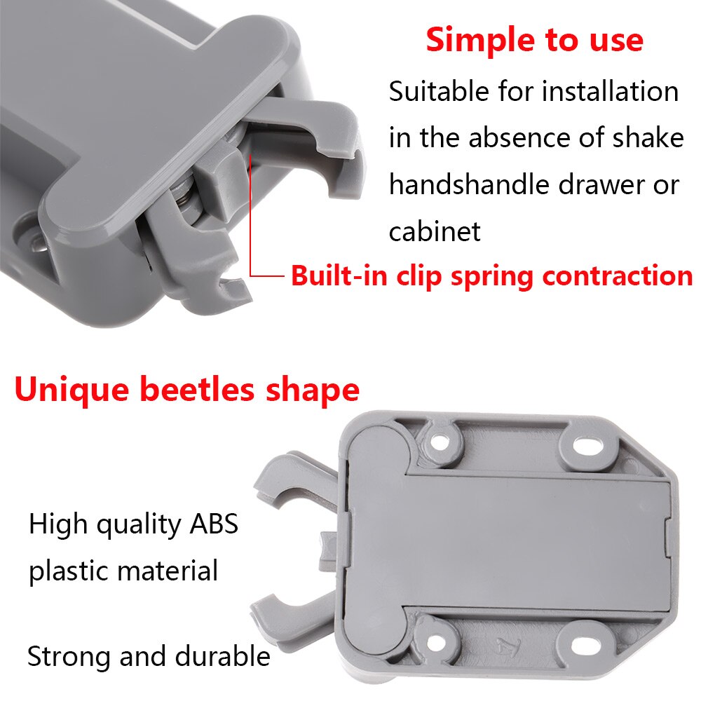 Cabinet Catches Door Lock Buckle With Screws Door Stop Closer Touch Lid Bin Clip Lock Furniture Hardware Damper Buffer Wardrobe