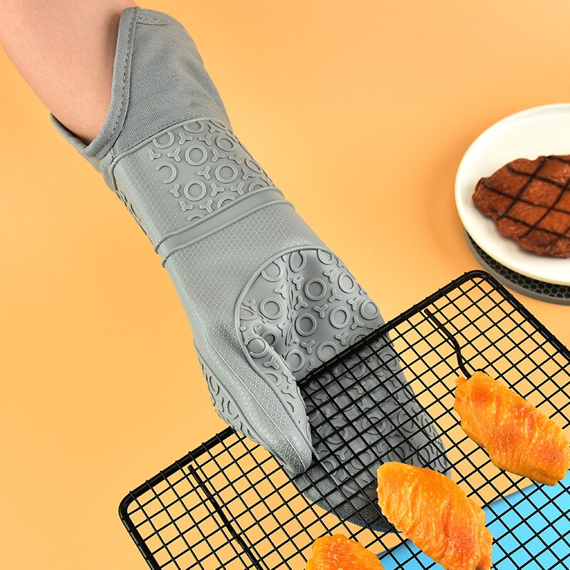 6Stck extra Lange Backofen Handschuhe und Topf Halfter setzt, Hitze Beständig Silikon Ofen Handschuhe, Mini Ofen Handschuhe und Heißer Pads Topflappen