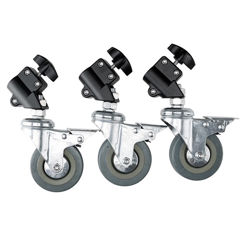 3PCS 22mm Photography Heavy Duty Universal Caster Wheel For Light Stands&Studio Boom Photo Studio Accessories