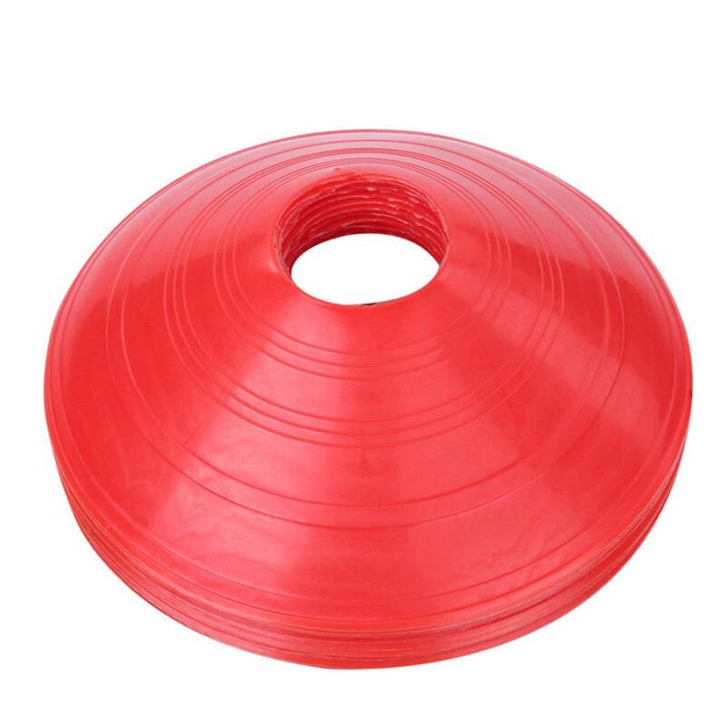10Pcs Profession Disc Cones Soccer Basketball Speed Agility Training Disc Field Marking Coaching Training Tool: Red