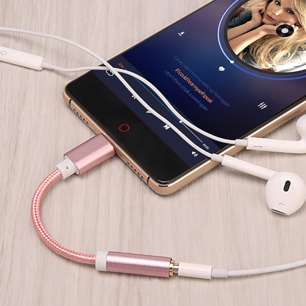 USB Type C to 3.5mm Female Earphone Adapter Converter Jack AUX Cable Headphone Adapter 3.5 Audio Cable for iPhone 15 Pro Xiaomi