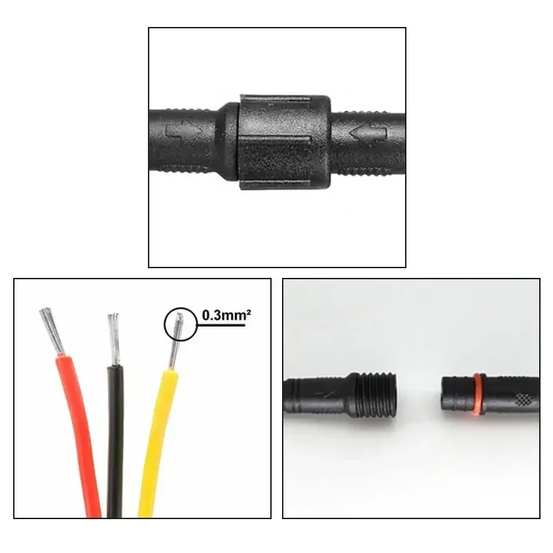 Cable de extensión impermeable de 2 pines macho a hembra 0,3/0,5/0,75/1,0/1,5/2,5 enchufe cuadrado conector LED para exteriores cable de alimentación de lámpara de 10M