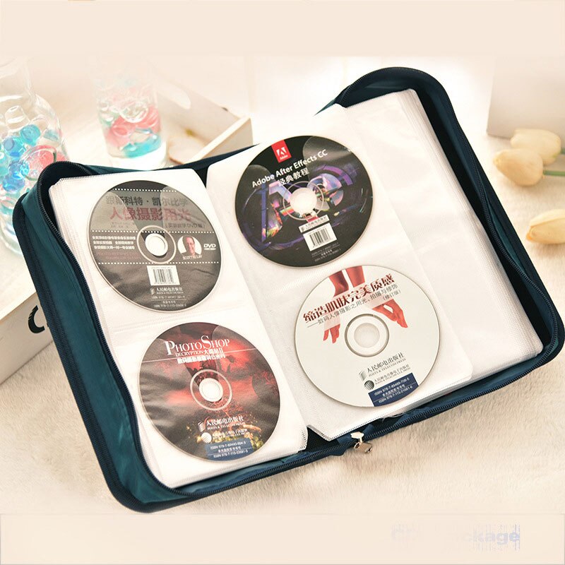 Ymjywl cd -kuffert vandtæt og støvtæt cd -pakke med 128 diske, til opbevaring af cd og dvd i hjemmet og i bilen