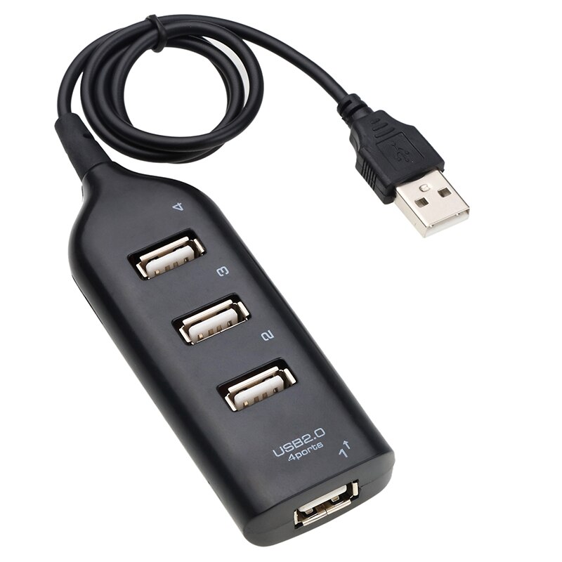 Kebidu Mini 4 Porte HUB USB 2.0 Micro NERO Ad Alta Velocità splitter Adapter Per PC Del Computer Per Dischi Rigidi Portatili