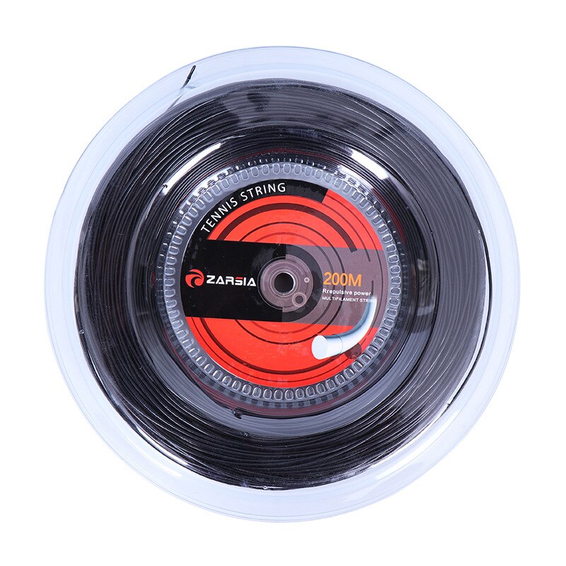 ZARSIA-Cuerda de tenis de nailon, 16G/1,35mm, 200m: Black