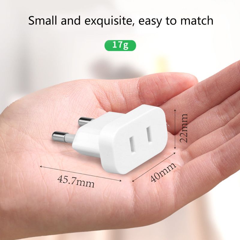 EU Plug Adapter US USA To EU Europe BR Brazil Plug Travel Converter