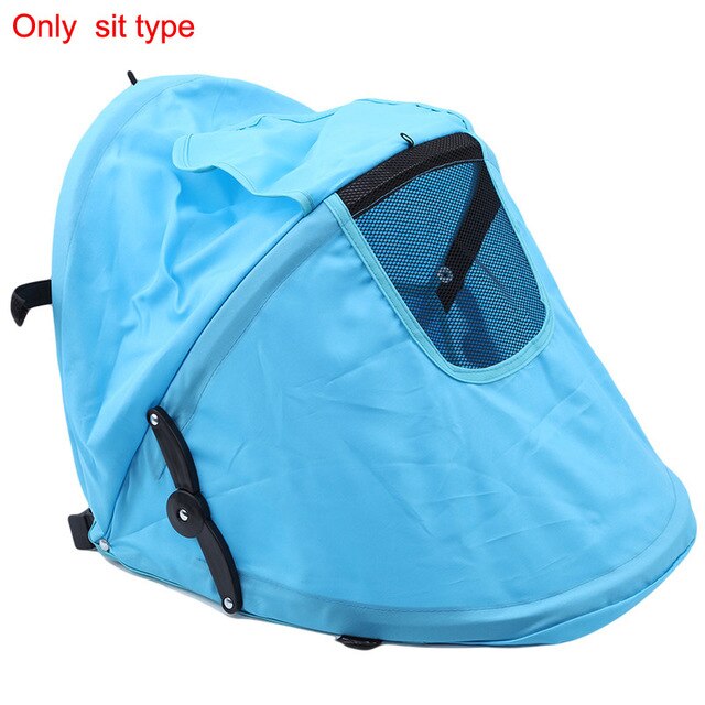 Parasol de protección para cochecito de bebé, cubierta de dosel, accesorios para cochecito de bebé, visera de coche, parasol: Azul