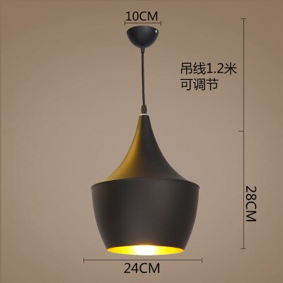 Hellende binnenlampenkap van smeedijzer, industriële retro, retro edison, moderne kroonluchter, led-plafond, woonkamer, slaapkamer, huislamp: B